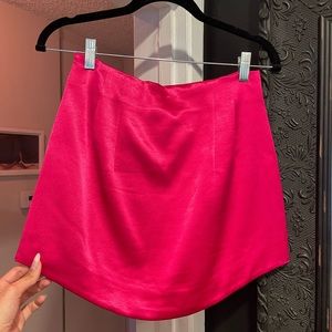 ZARA fuchsia satin mini skirt size S